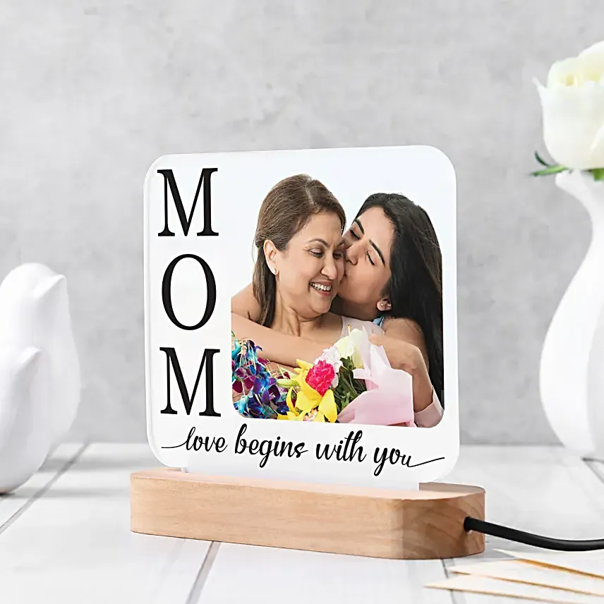 Personalised Moments with Mom Photo Light
