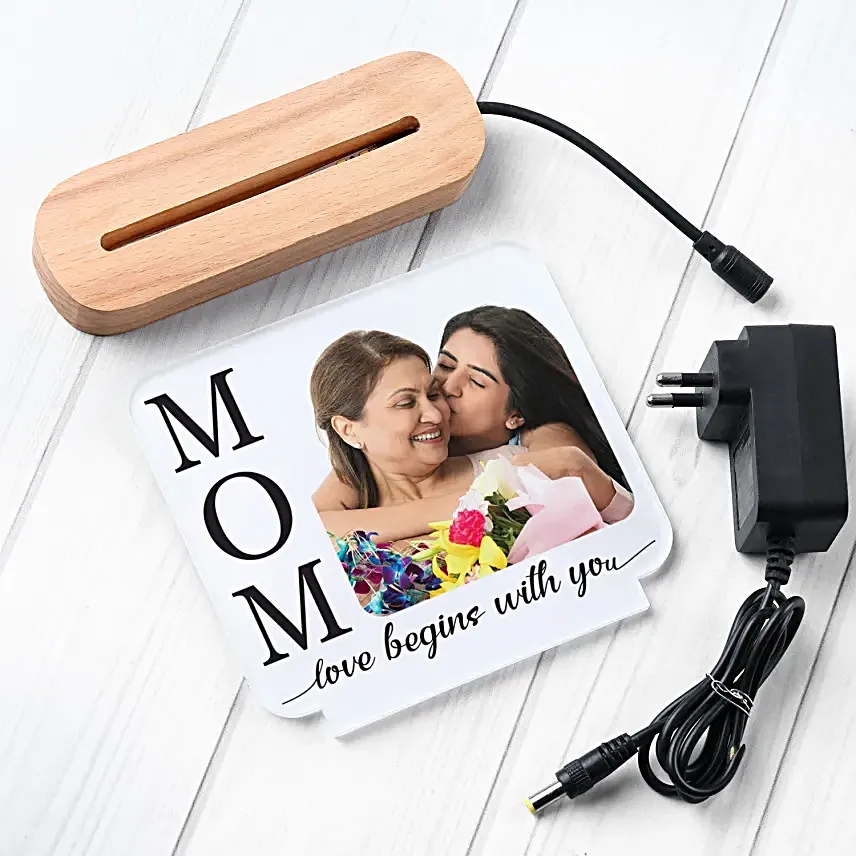 Personalised Moments with Mom Photo Light