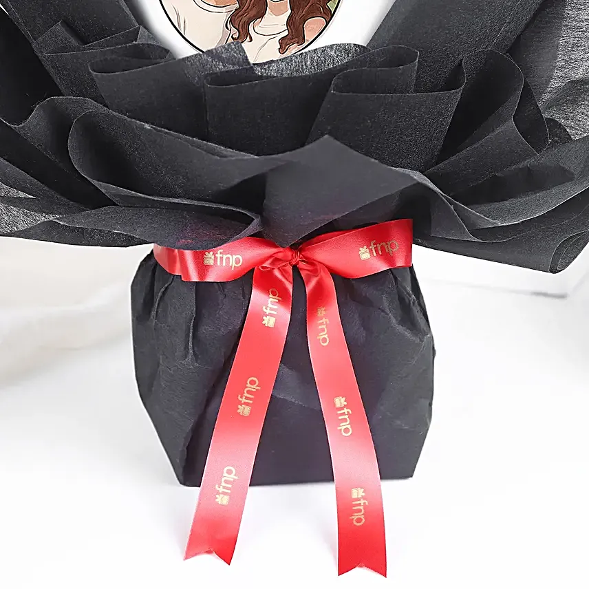 Gibli Art Blissful Love Greetings Rose Bouquet