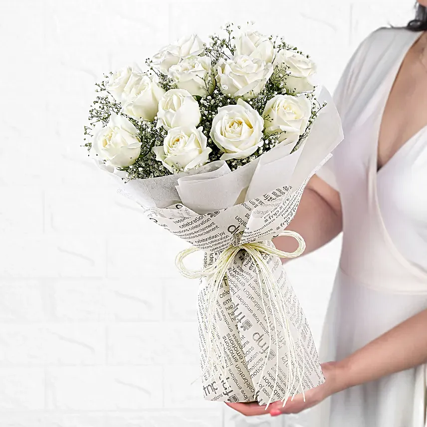 Wrapped In Elegance Roses Bouquet