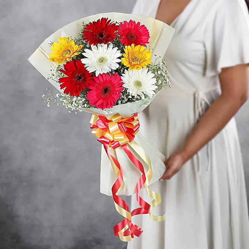 Mixed Brilliance Gerbera Blossoms