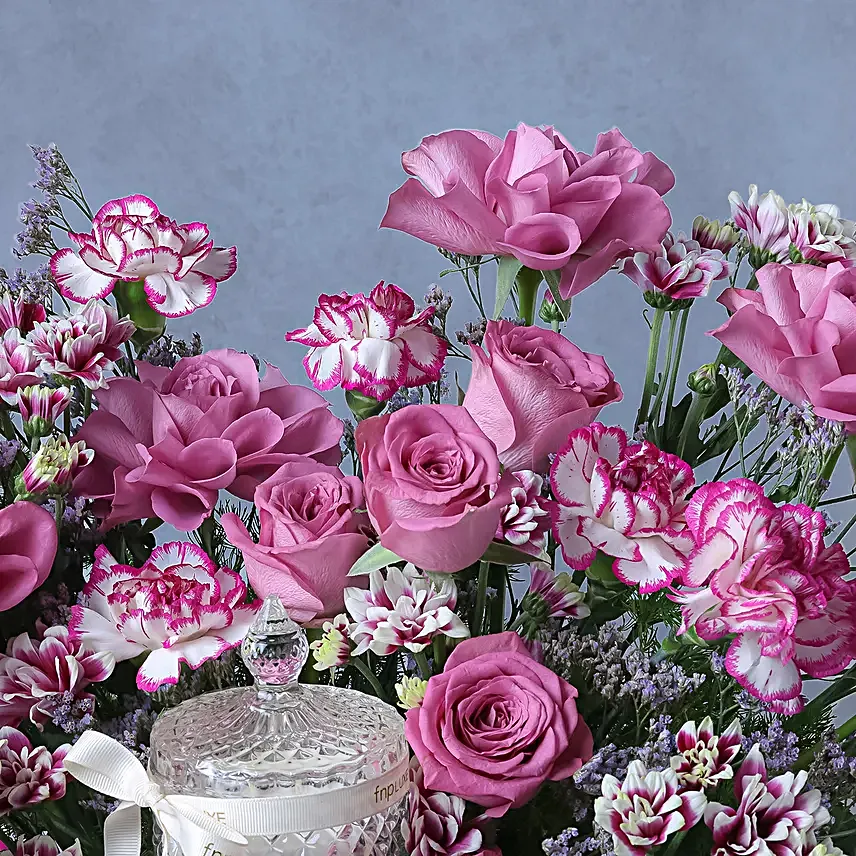 Rose Enchantment With Candle Gift Box