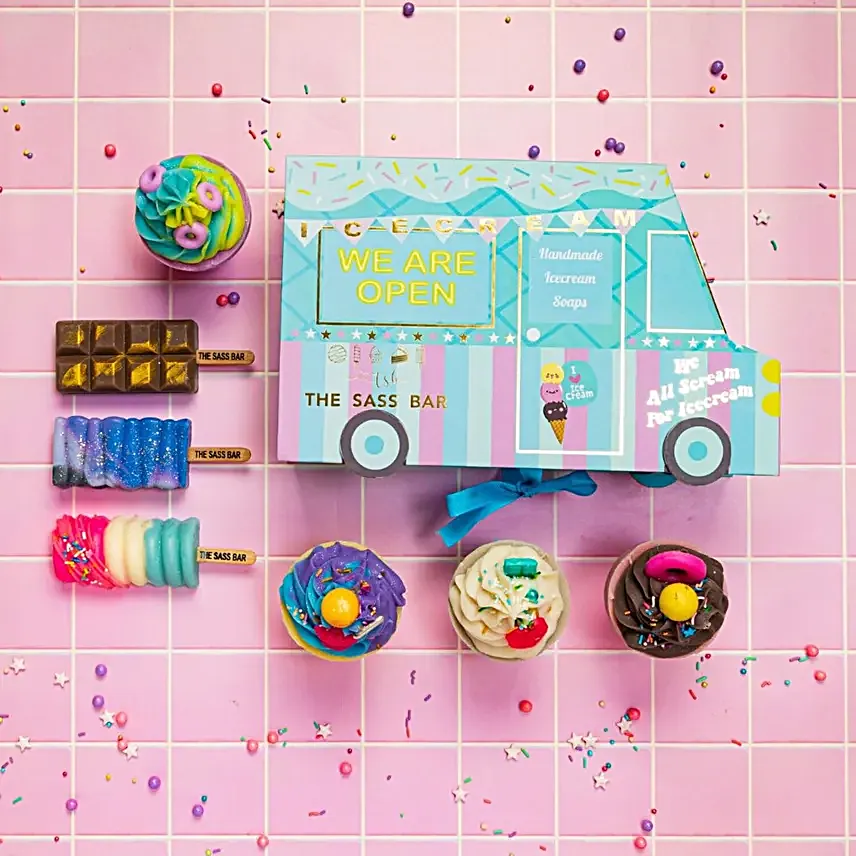 The Sass Bar Soap Ice Cream Truck Gift Box