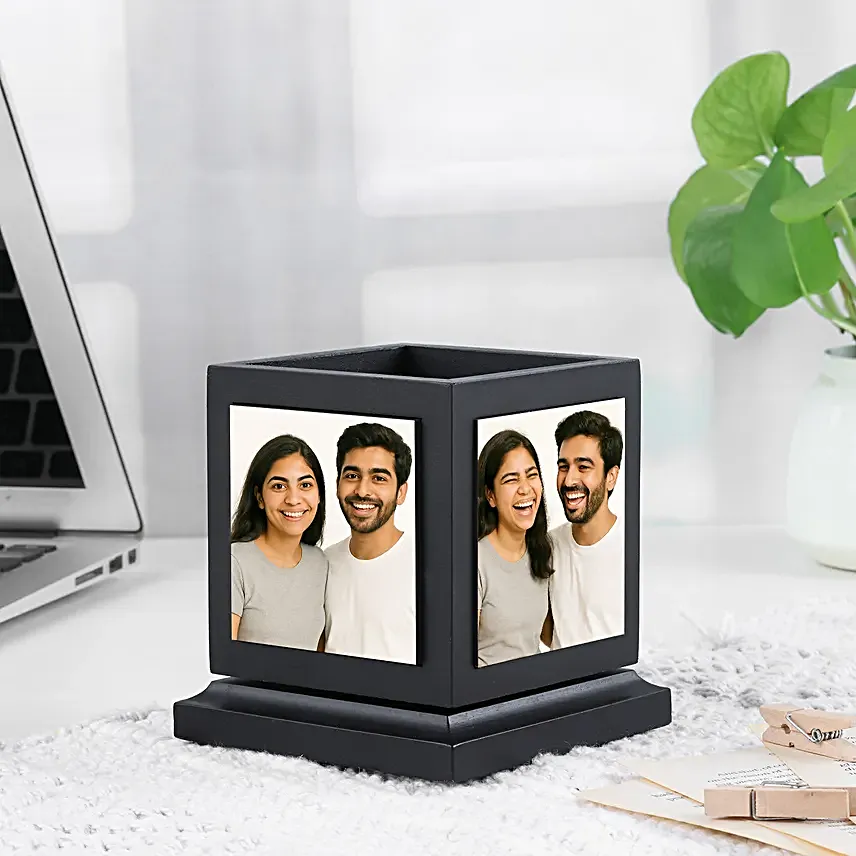 Personalised Photo Rotating Pen Holder