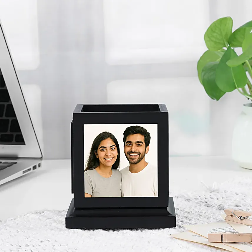 Personalised Photo Rotating Pen Holder