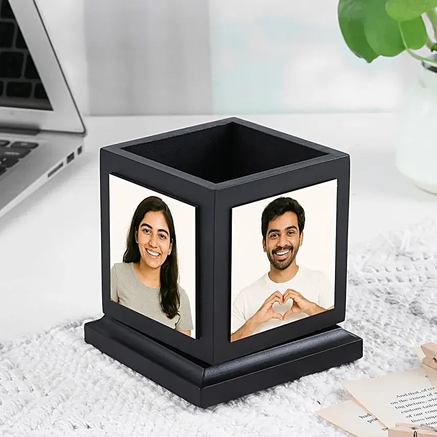 Personalised Photo Rotating Pen Holder