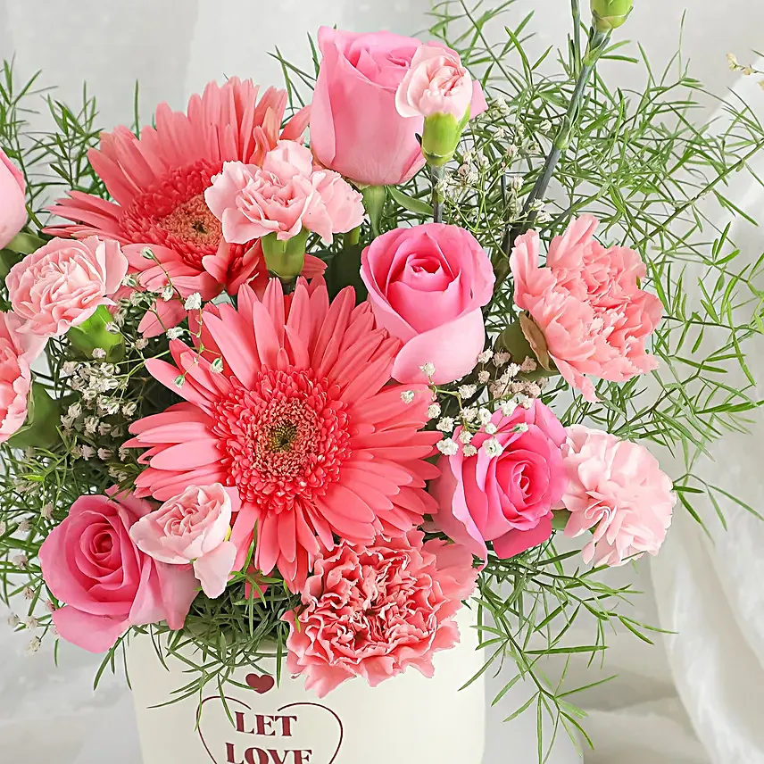 Blush Pink Roses in Terracotta Beauty