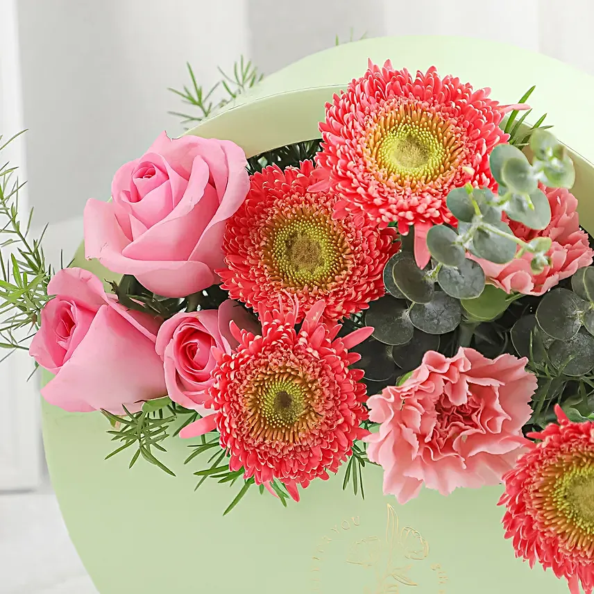 Pastel Serenity in Moon Basket