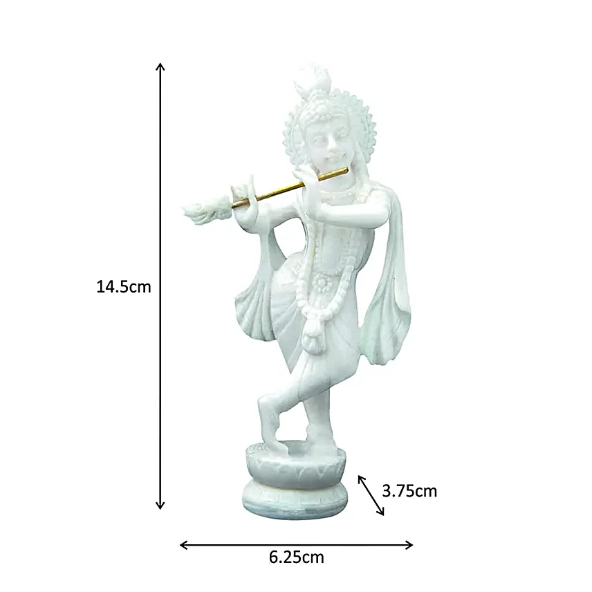 Divine Krishna Wooden Figurine