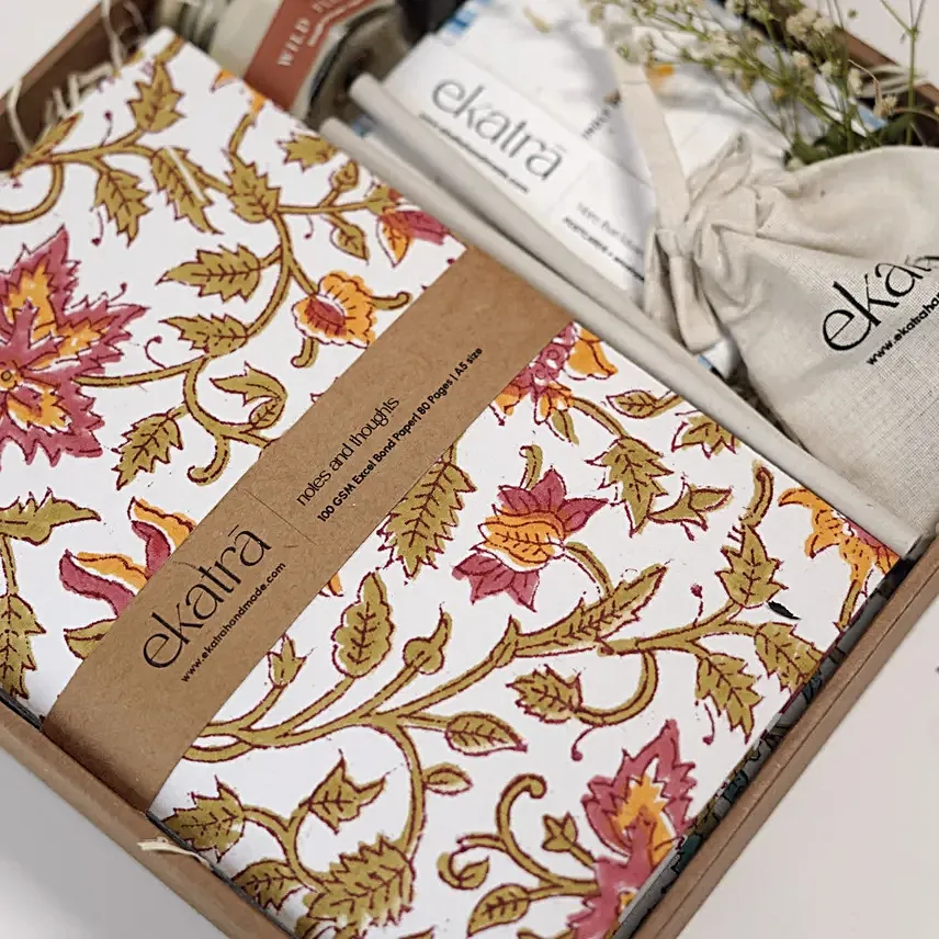 Ekatra Floral Journal N Joy Gift Box