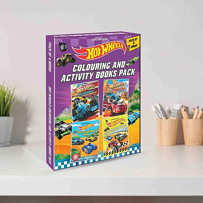 Hot Wheels Colouring N Activity Books Set