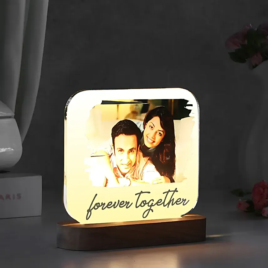 Heartfelt Acrylic LED Lamp for Couples