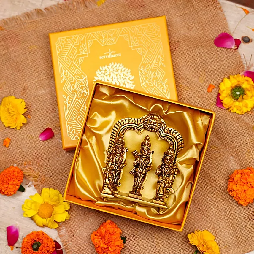 Servdharm Majestic Brass Ram Darbar Statue