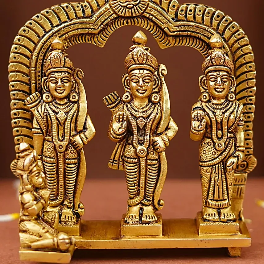 Servdharm Majestic Brass Ram Darbar Statue