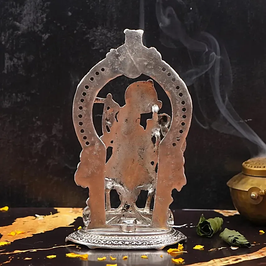 Servdharm Sacred Silver Shrinath Ji Idol