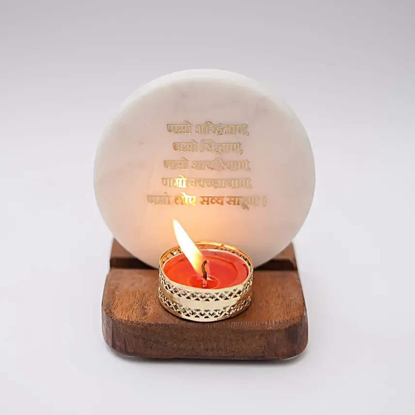 Namokar Mantra Tea Light Holder