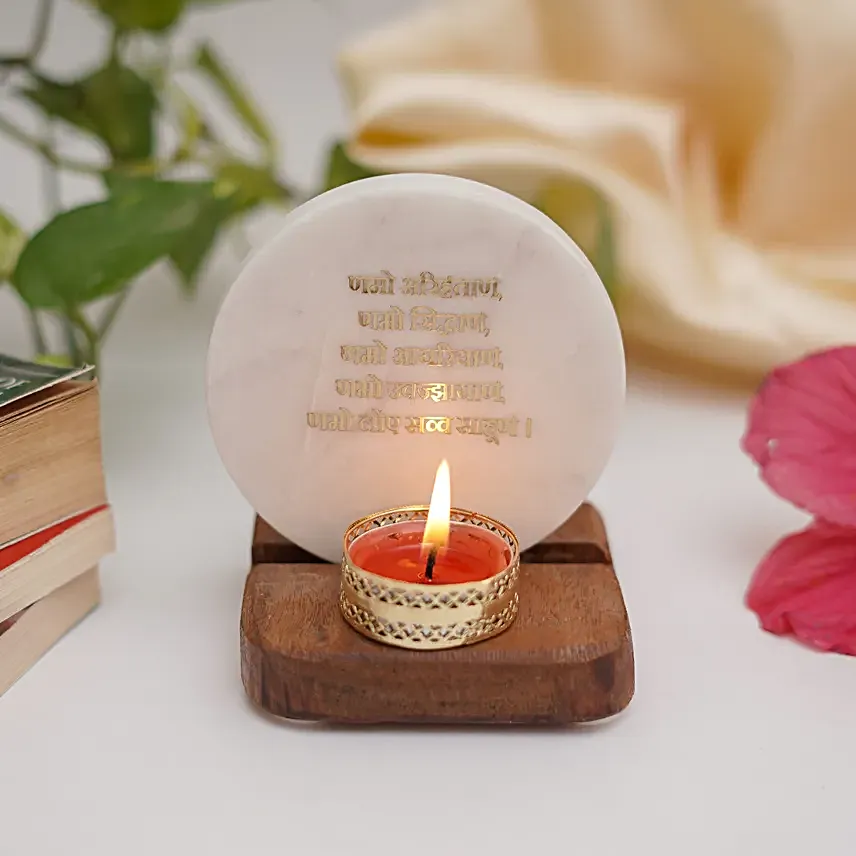 Namokar Mantra Tea Light Holder