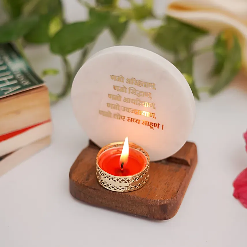 Namokar Mantra Tea Light Holder