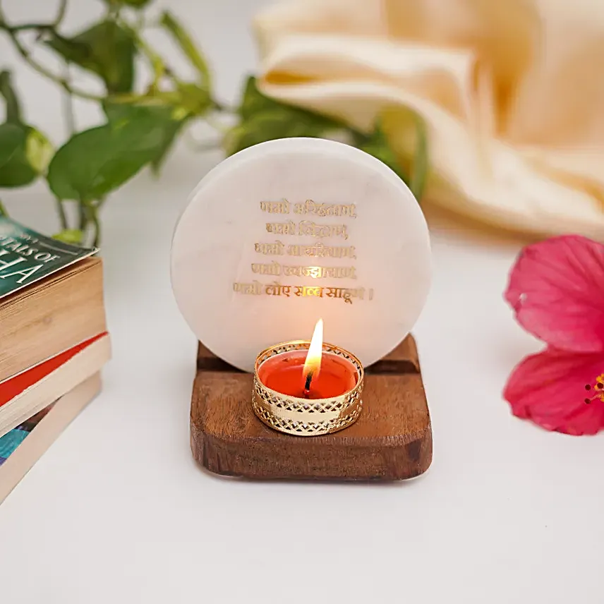 Namokar Mantra Tea Light Holder
