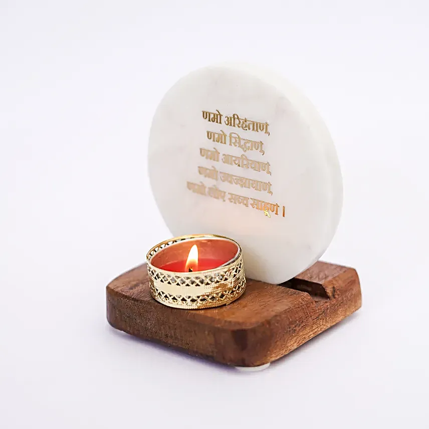 Namokar Mantra Tea Light Holder
