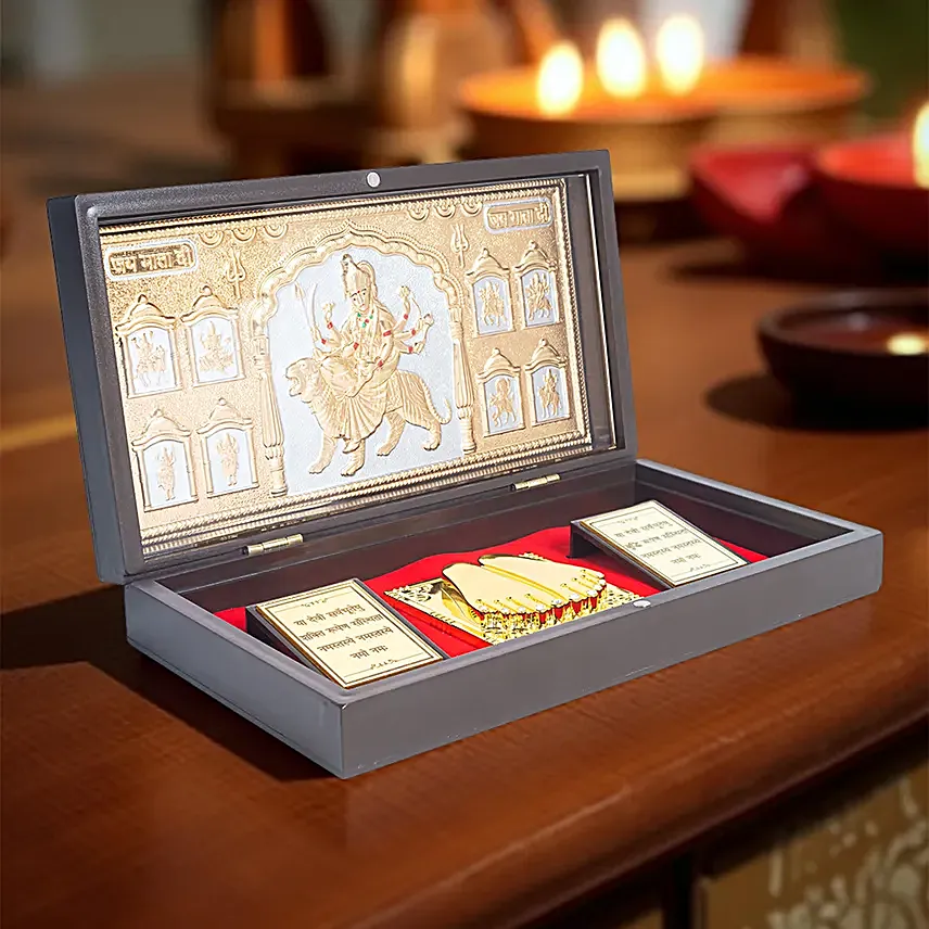 24Kt Ambey Maa Pooja Box