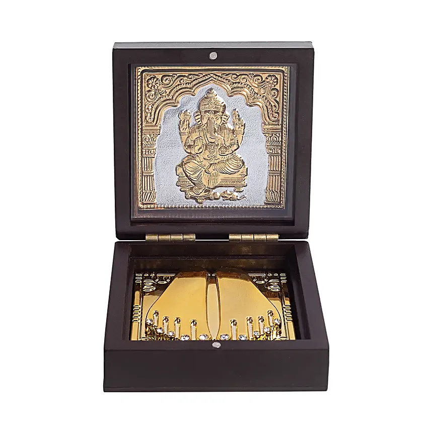 Ganesha Prayer Box Golden