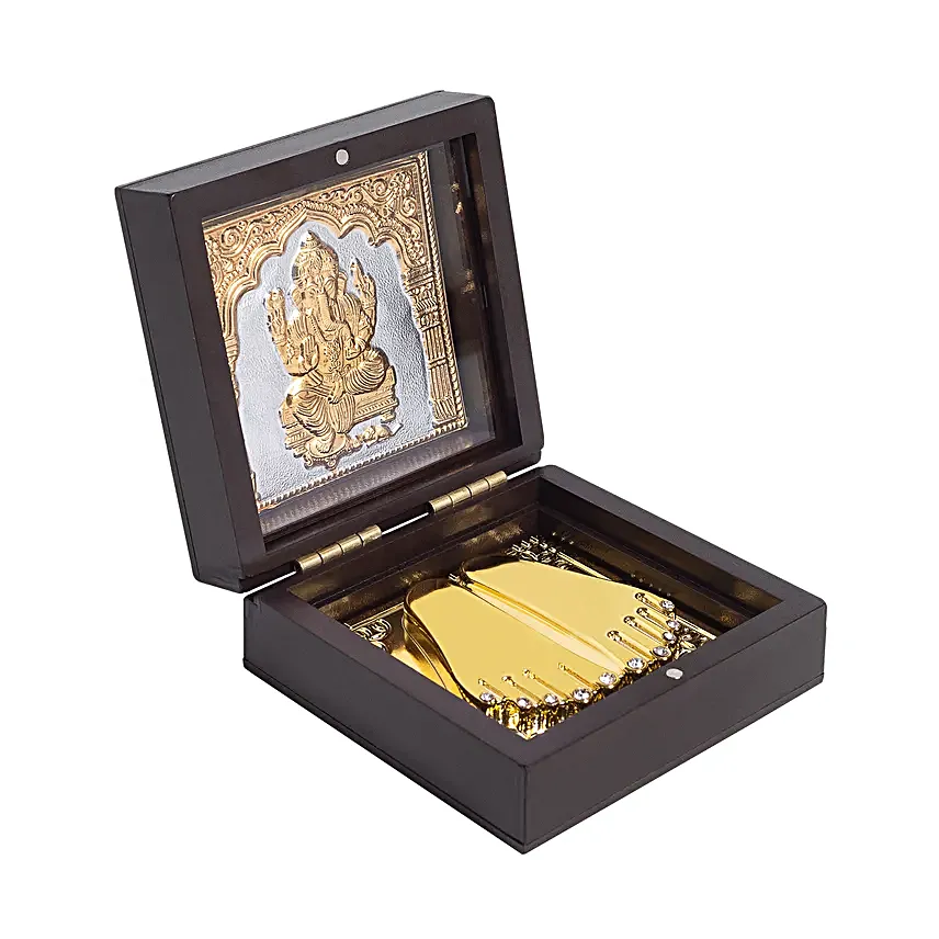 Ganesha Prayer Box Golden