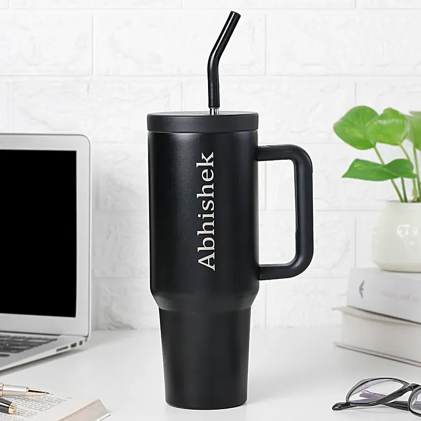 Personalised Stanley Style Black Tumbler