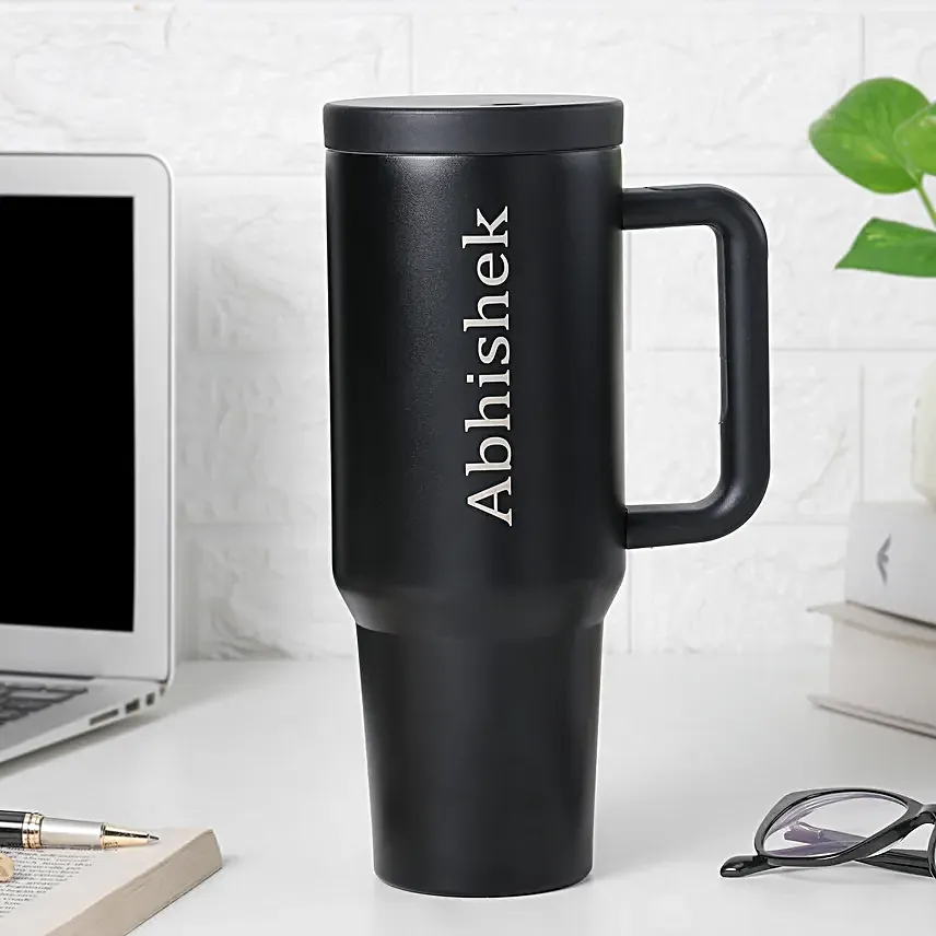 Personalised Stanley Style Black Tumbler