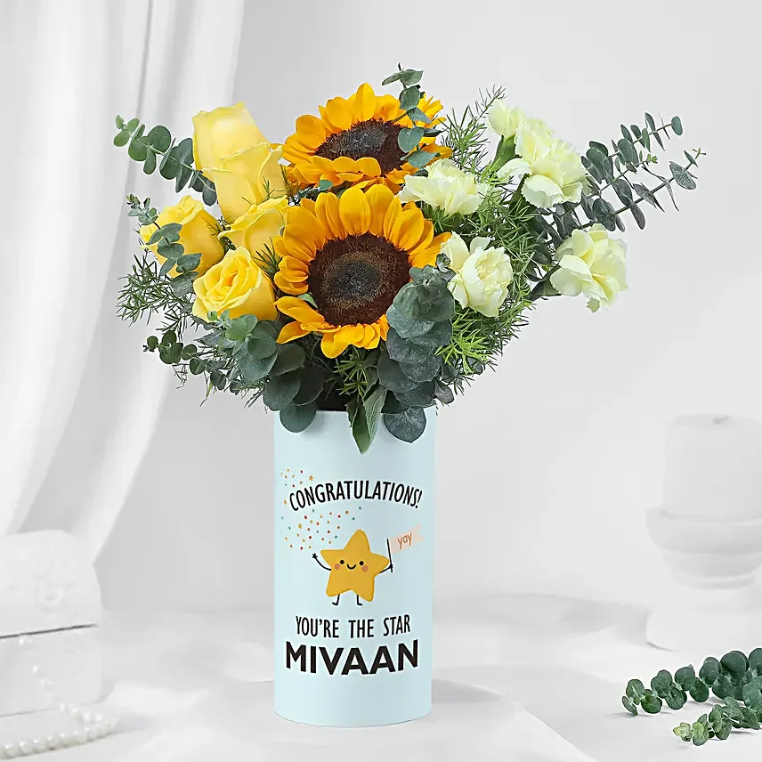 Congratulatory Sunshine Floral Arrangement