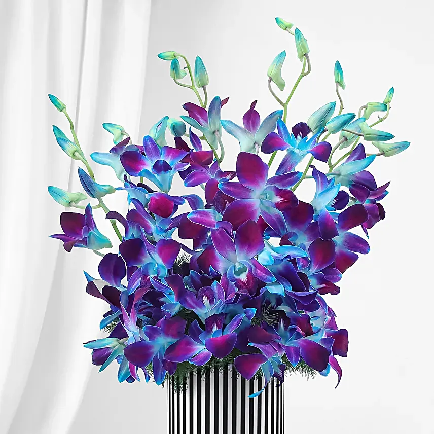 Elegant Orchid Charm Birthday Vase