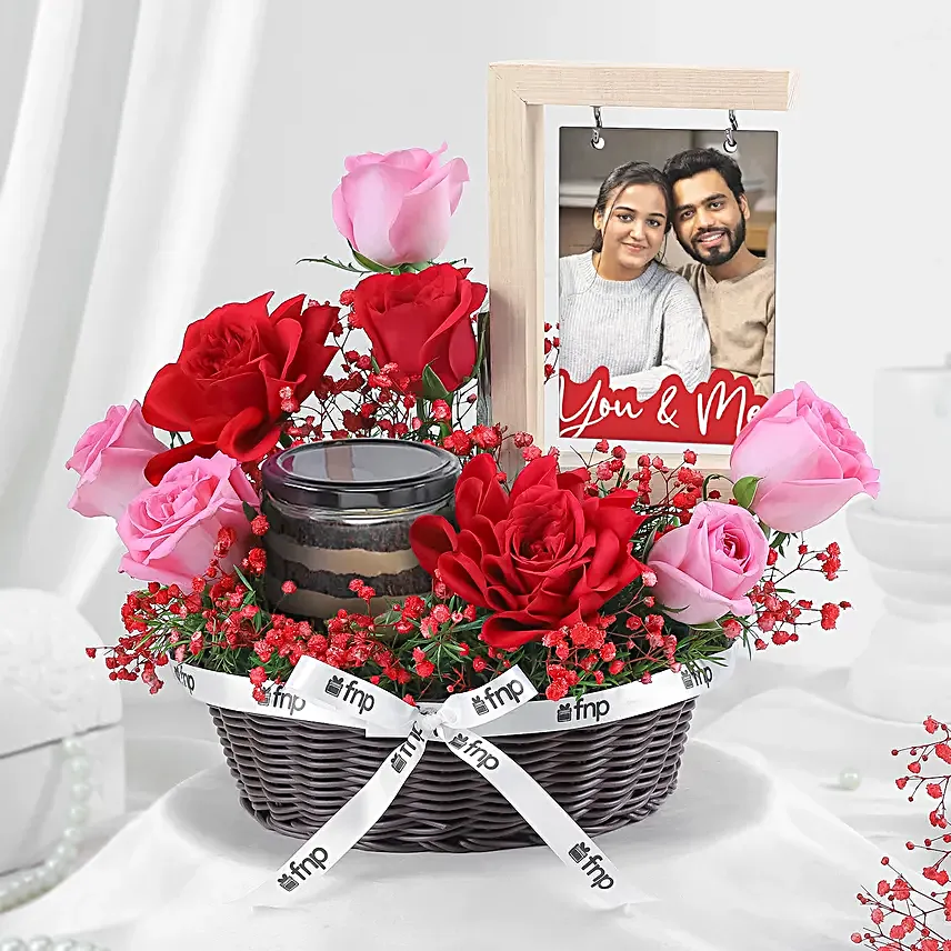Blushing Romance Anniversary Basket