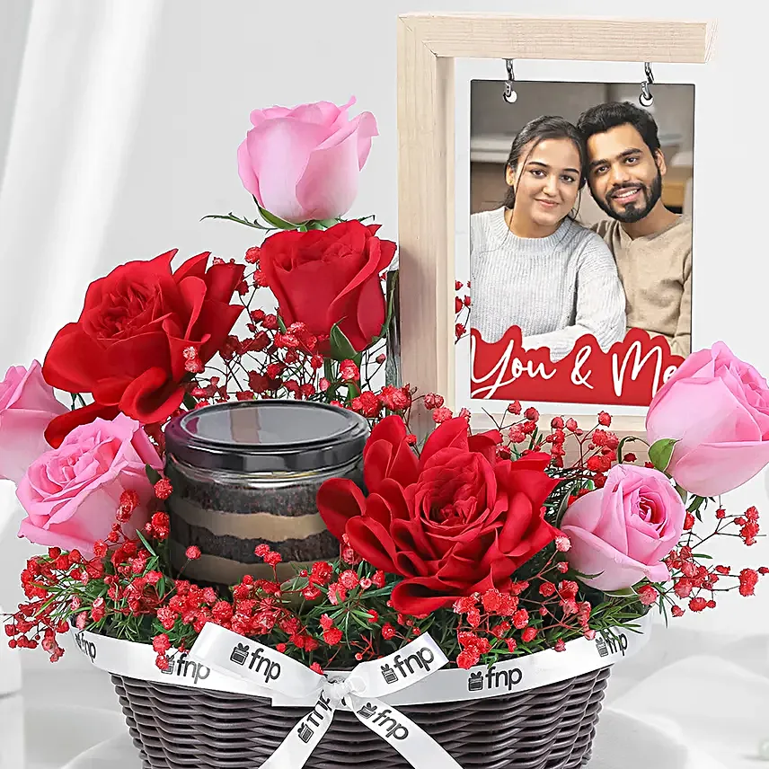 Blushing Romance Anniversary Basket