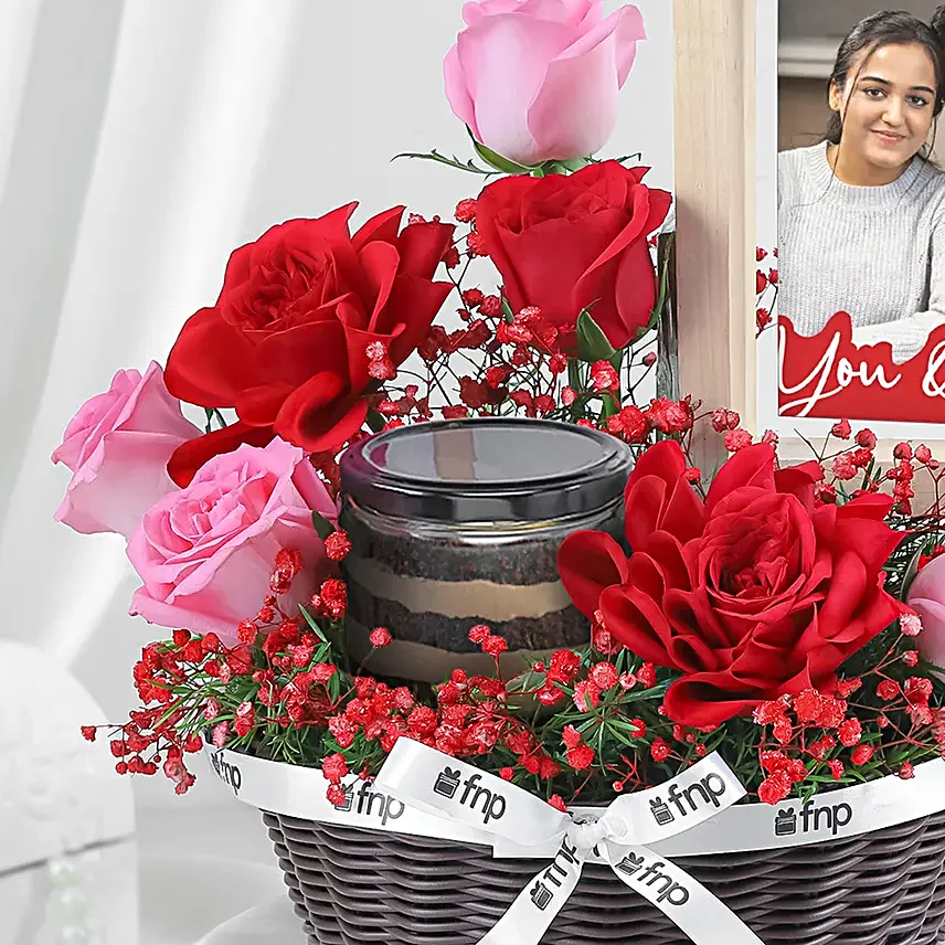 Blushing Romance Anniversary Basket
