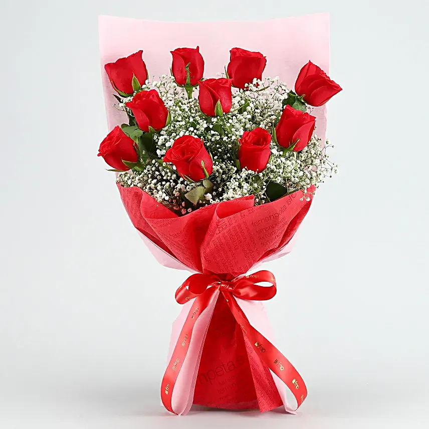 Magical Love Red Roses Bouquet Truffle Cake