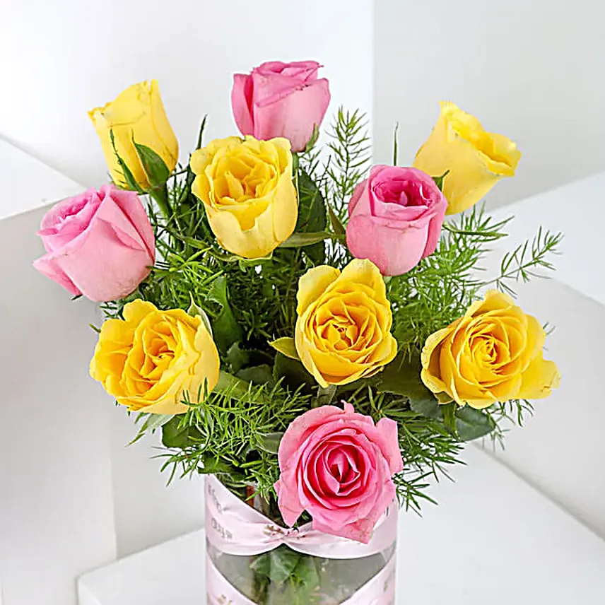 Online flower arrangement n truffle cake combo