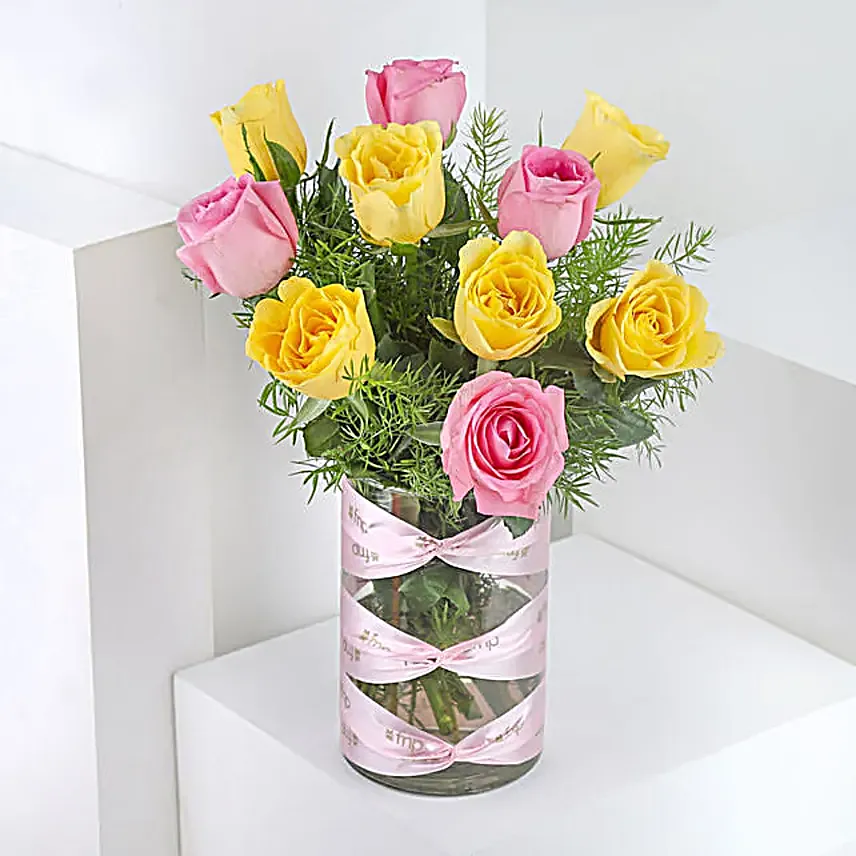 Online flower arrangement n truffle cake combo