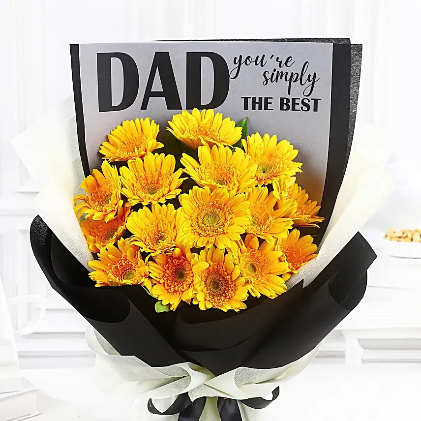 Best Dad Bouquet N Cake Combo