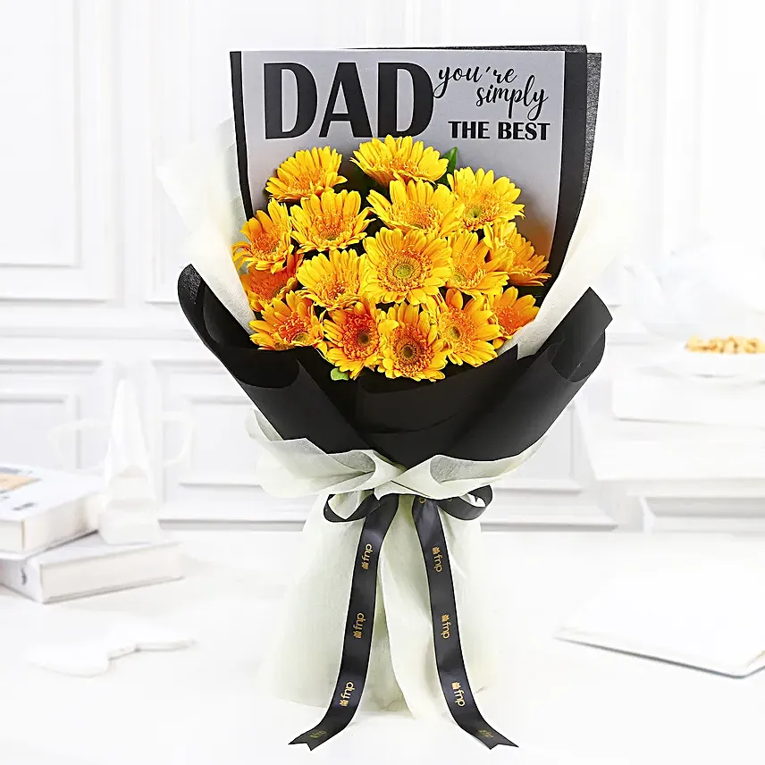 Best Dad Bouquet N Cake Combo