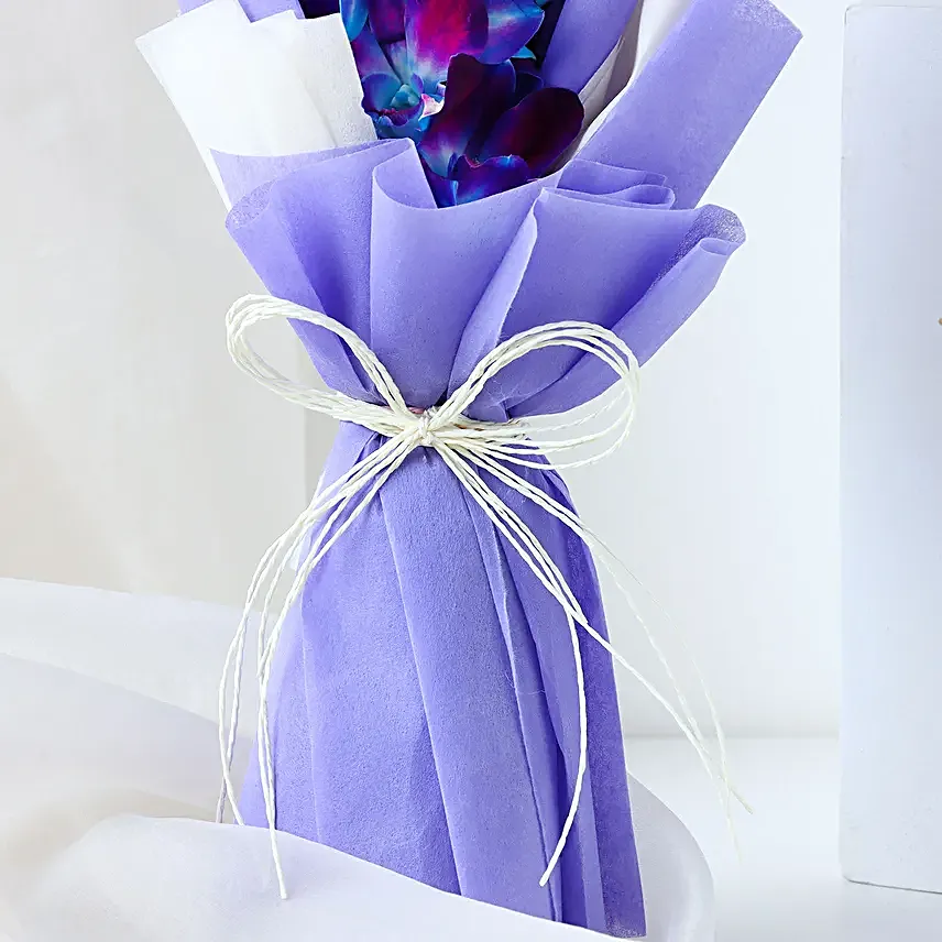 Enchanting Orchid Bouquet N Truffle Cake