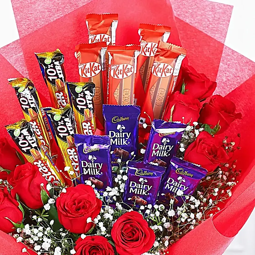 Lovers Delight Rose N Truffle Cake Combo