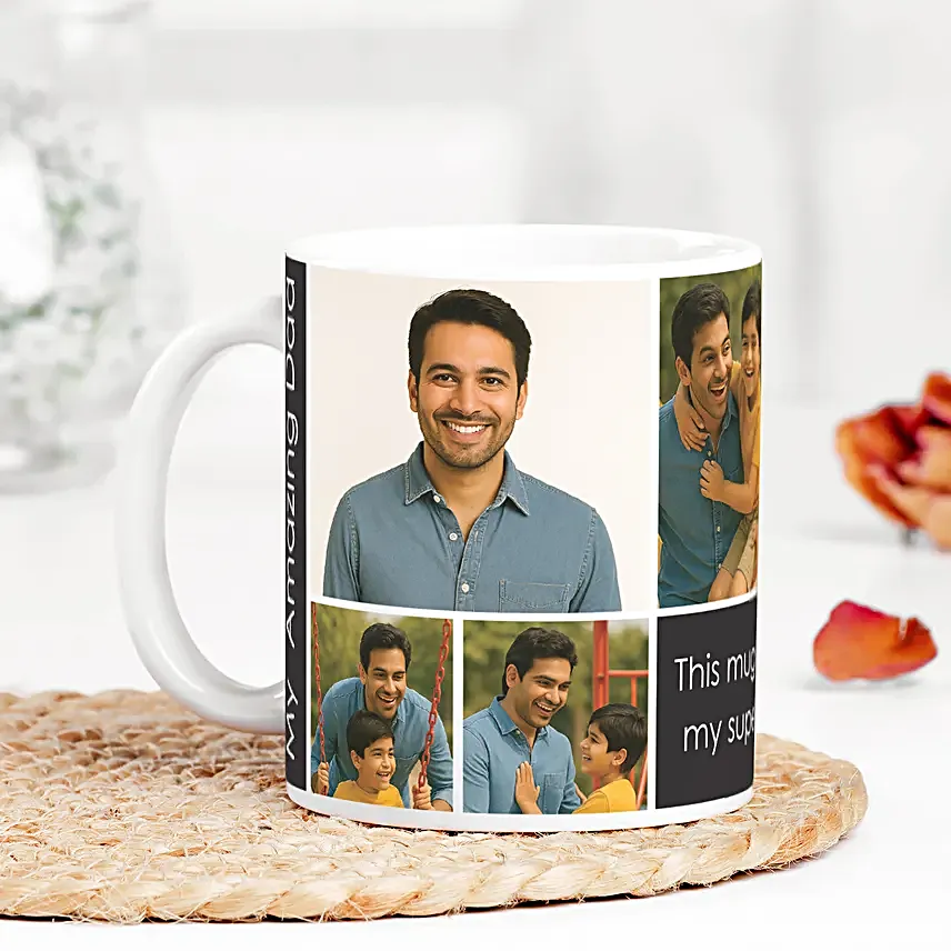 Cute Photo Mug for Super Dad
