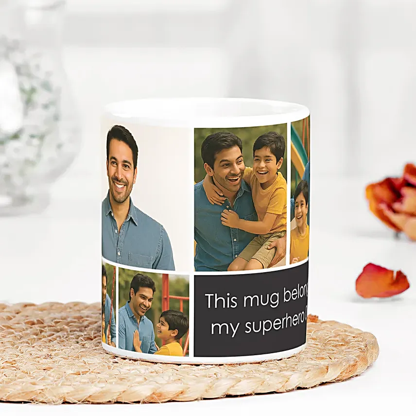 Cute Photo Mug for Super Dad