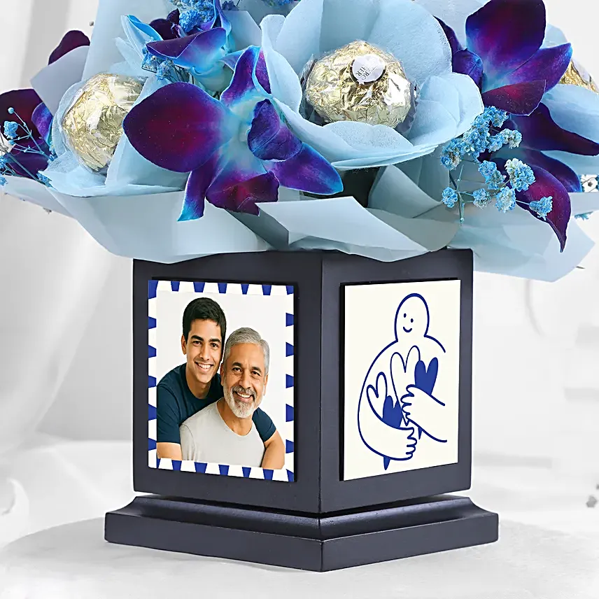 Personalised Floral Gift with Chocolates N Orchids