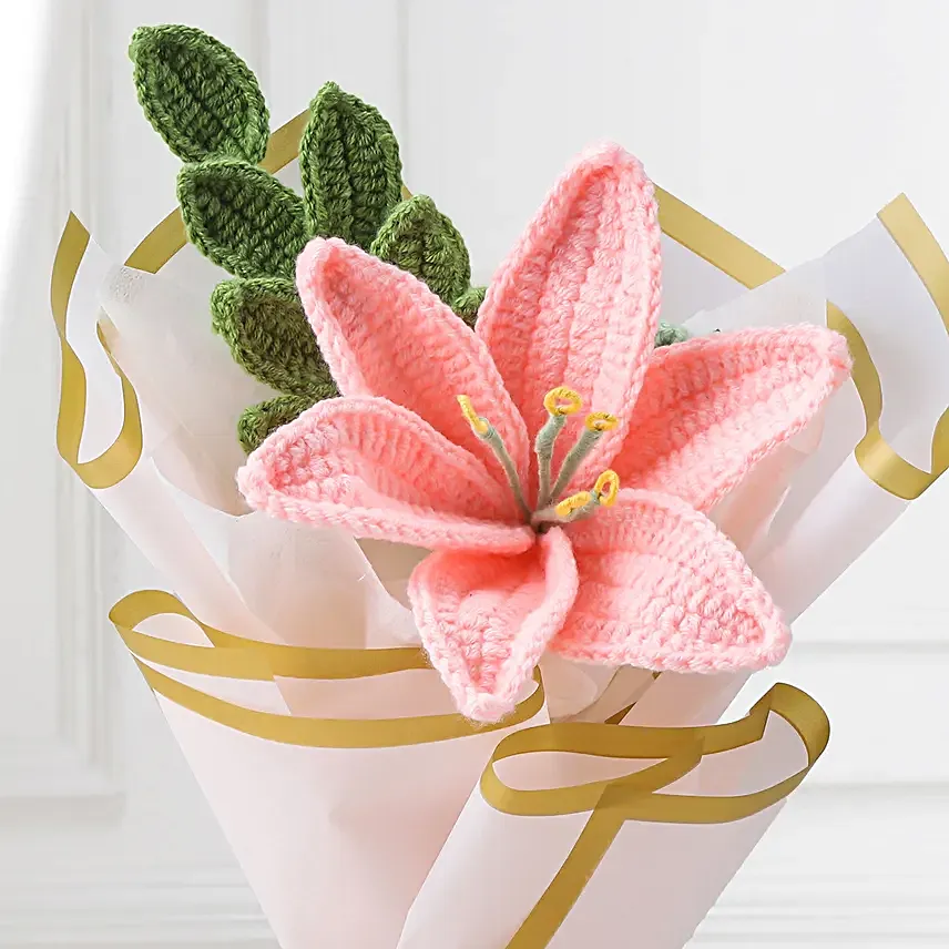 Blush Crochet Lily Charm
