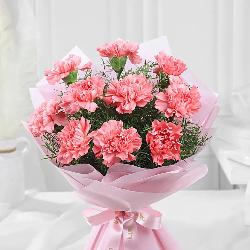 Pretty Pink Carnations Bouquet