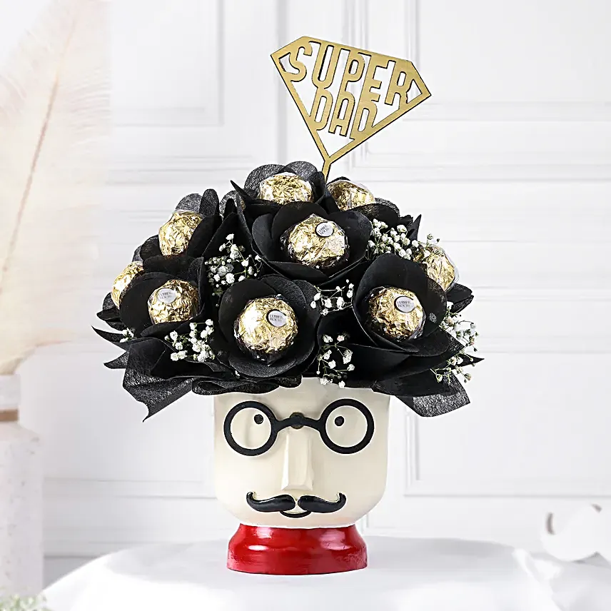 Gift Set with Chocolates Flowers n Topper