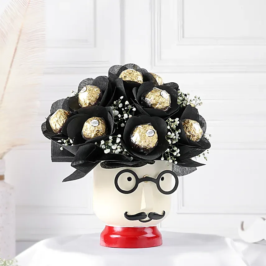 Gift Set with Chocolates Flowers n Topper