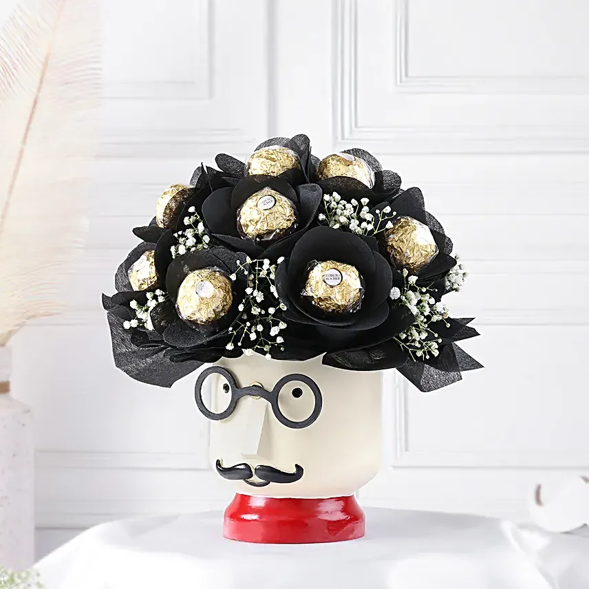 Gift Set with Chocolates Flowers n Topper