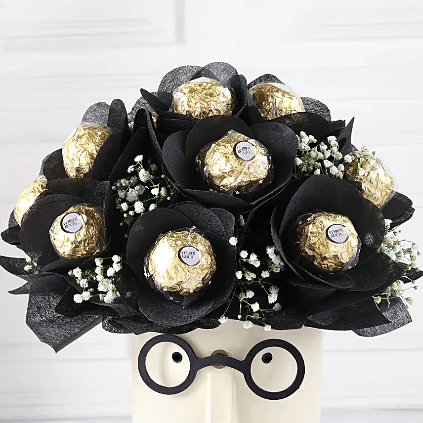 Gift Set with Chocolates Flowers n Topper